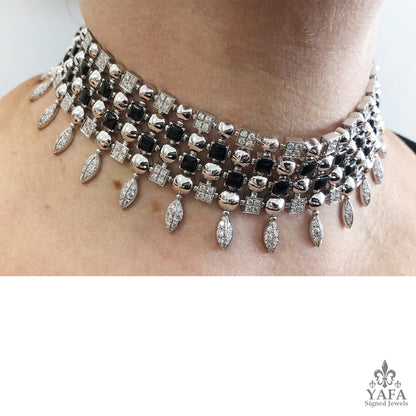BULGARI Lucea Diamond Fringe Choker Necklace