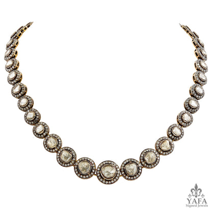 18k Gold Rose-cut Diamond Necklace