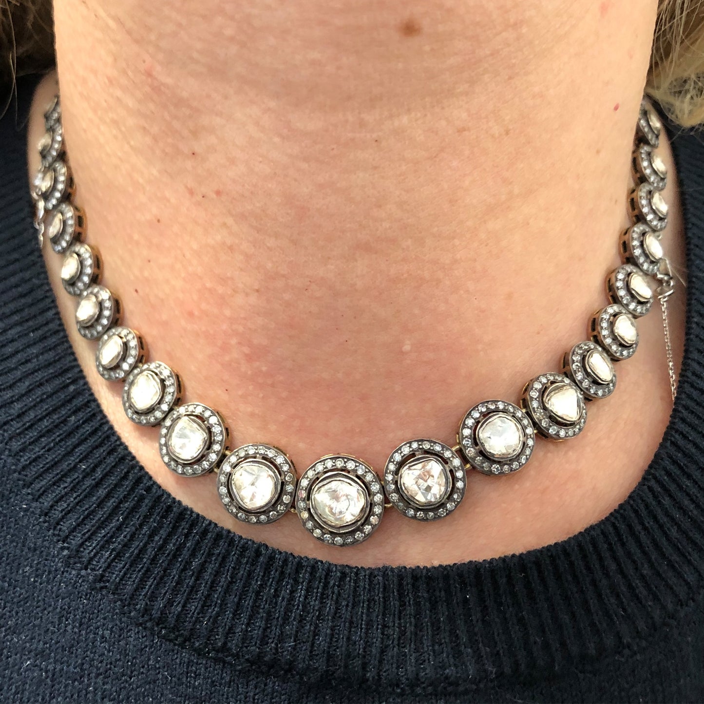 18k Gold Rose-cut Diamond Necklace