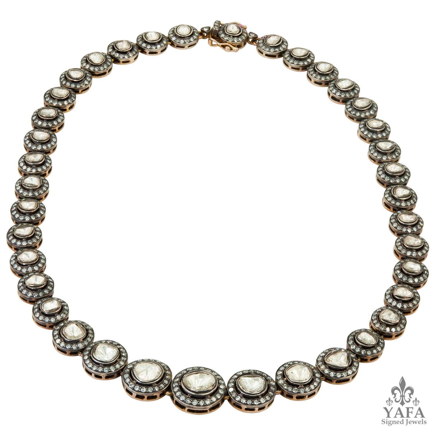 18k Gold Rose-cut Diamond Necklace