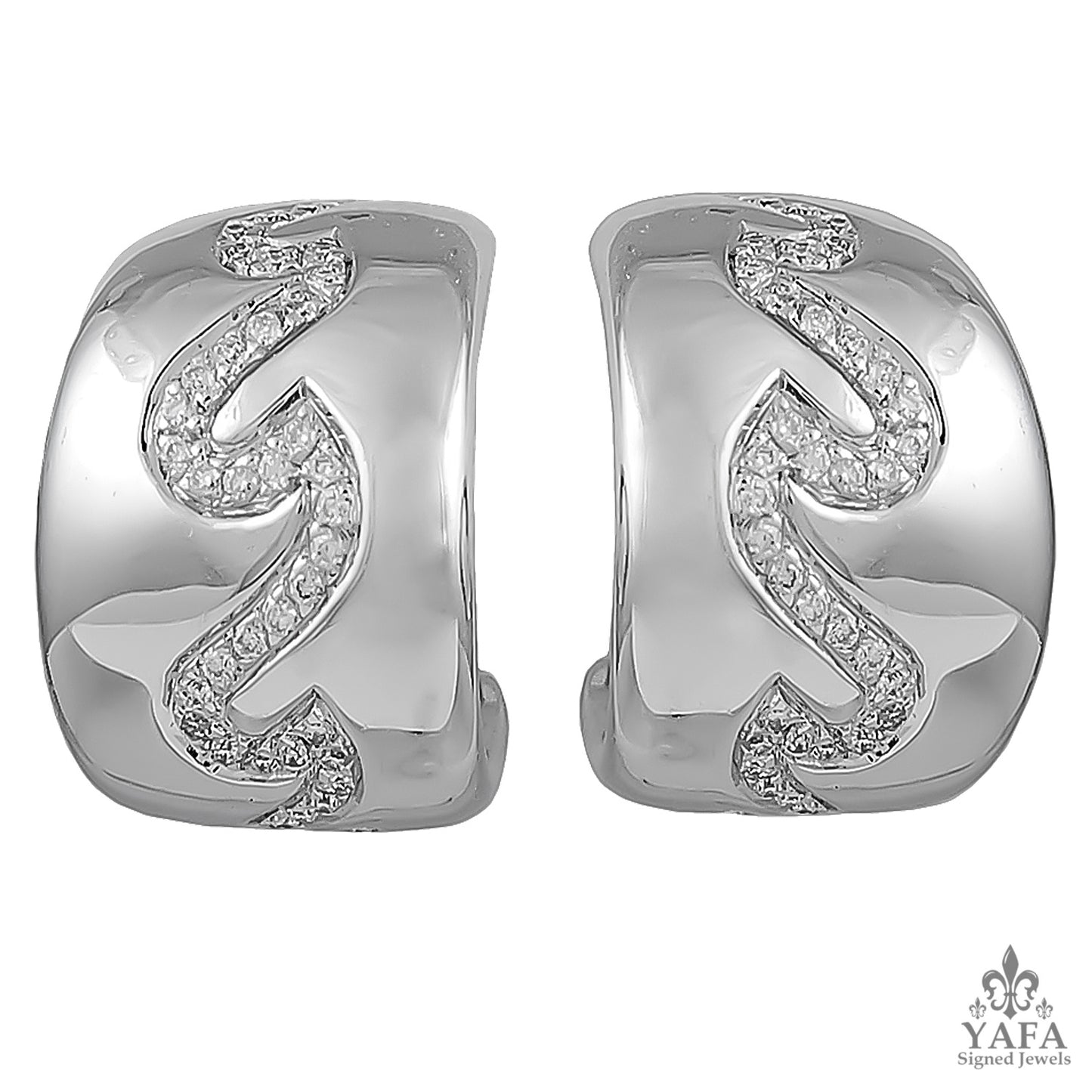 VAN CLEEF & ARPELS Diamond 'Ecume Collection' Earrings