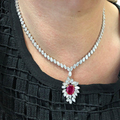 BOUCHERON Diamond & Ruby Necklace