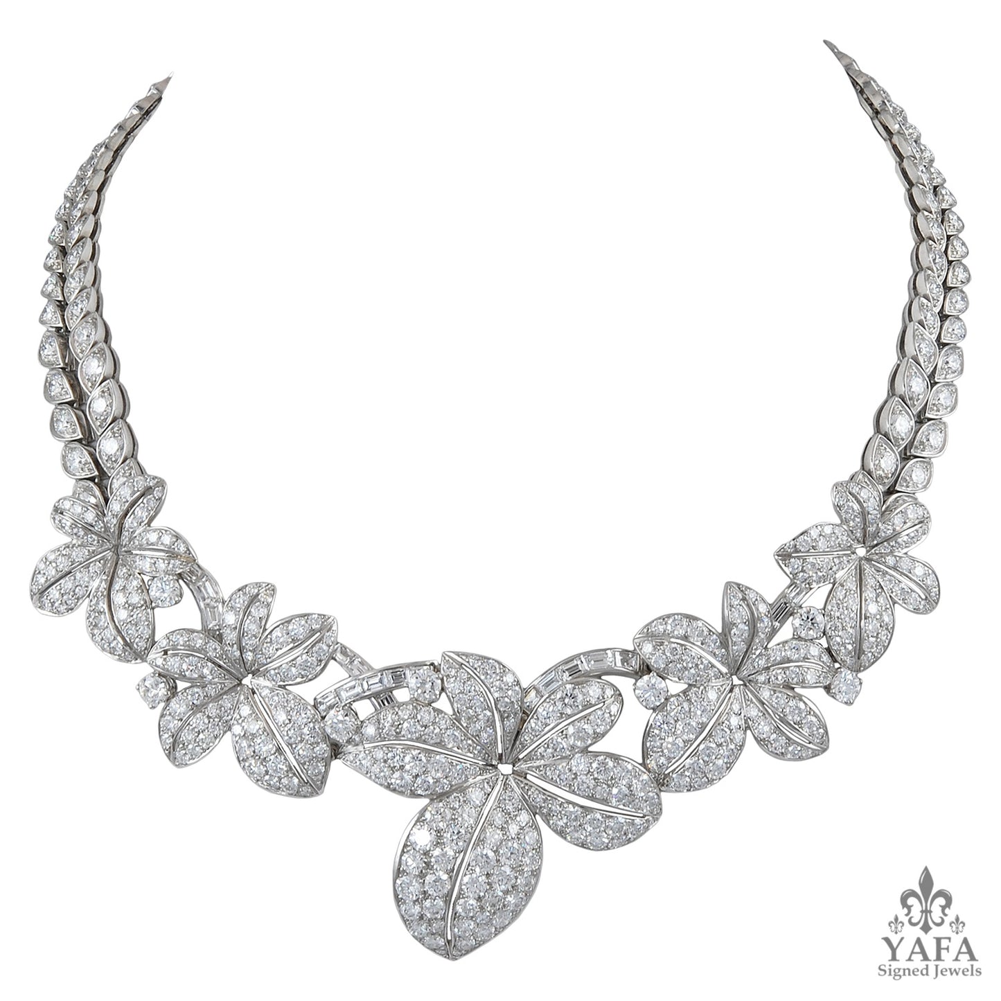 STERLE' Diamond Leaf Necklace