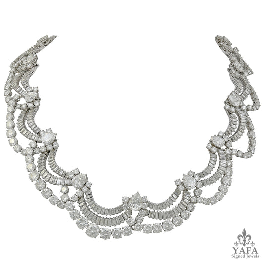 VAN CLEEF & ARPELS Diamond Zip Necklace & Earrings – Yafa Signed Jewels