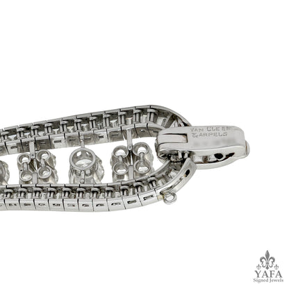 VAN CLEEF & ARPELS Round & Baguette Diamond Bracelet