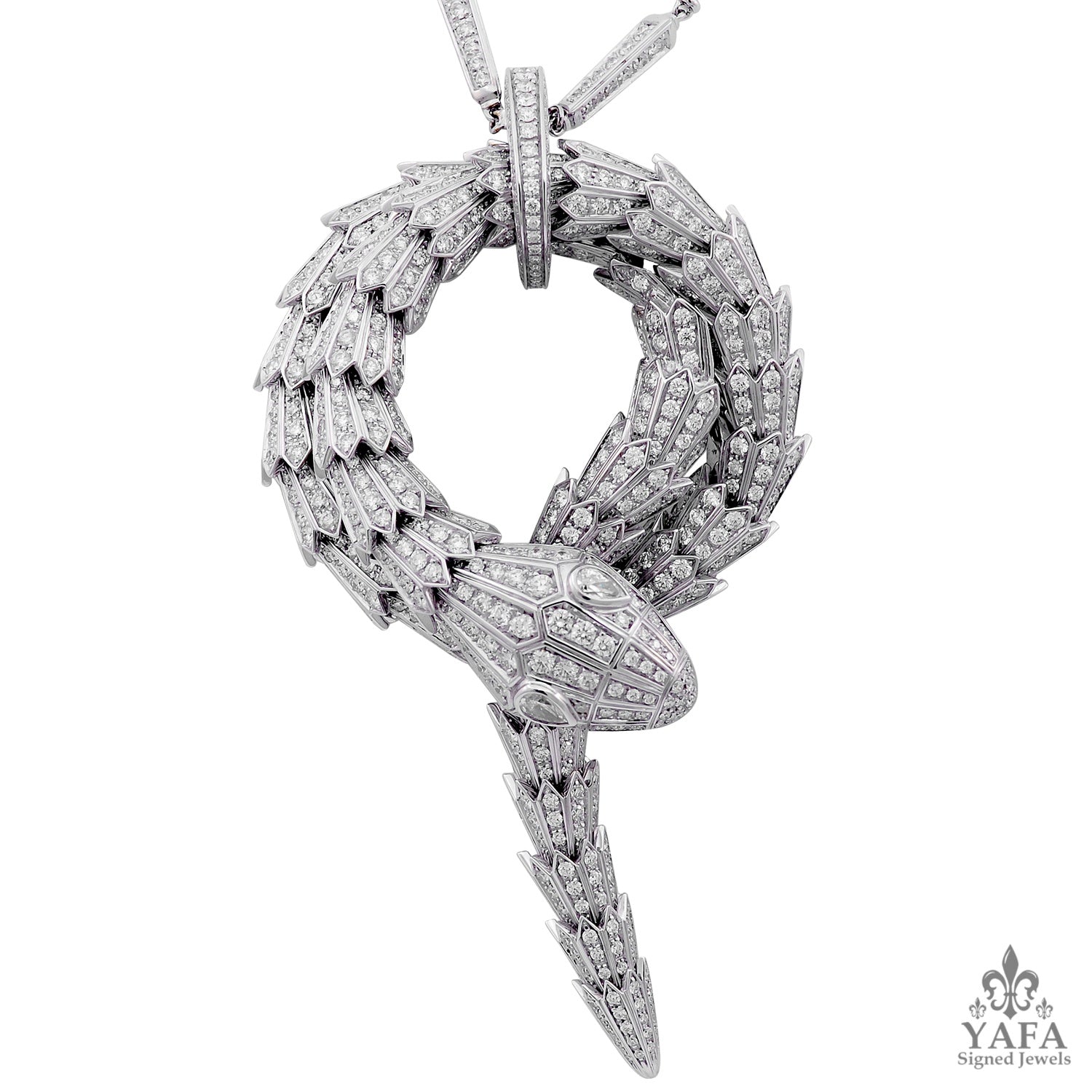 Serpenti' Diamond Necklace | 寶格麗 | 'Serpenti' 鑽石 項鏈 | Magnificent Jewels I  | 2022 | Sotheby's