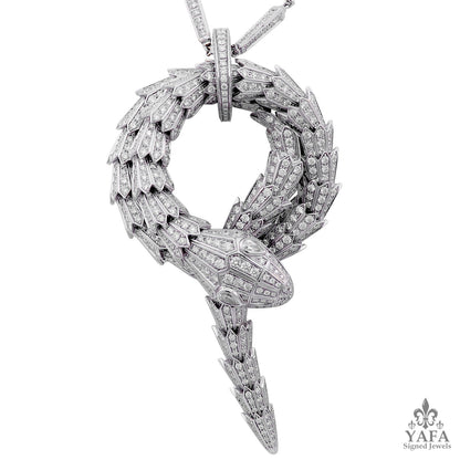 BULGARI Diamond Serpenti Pendant Necklace