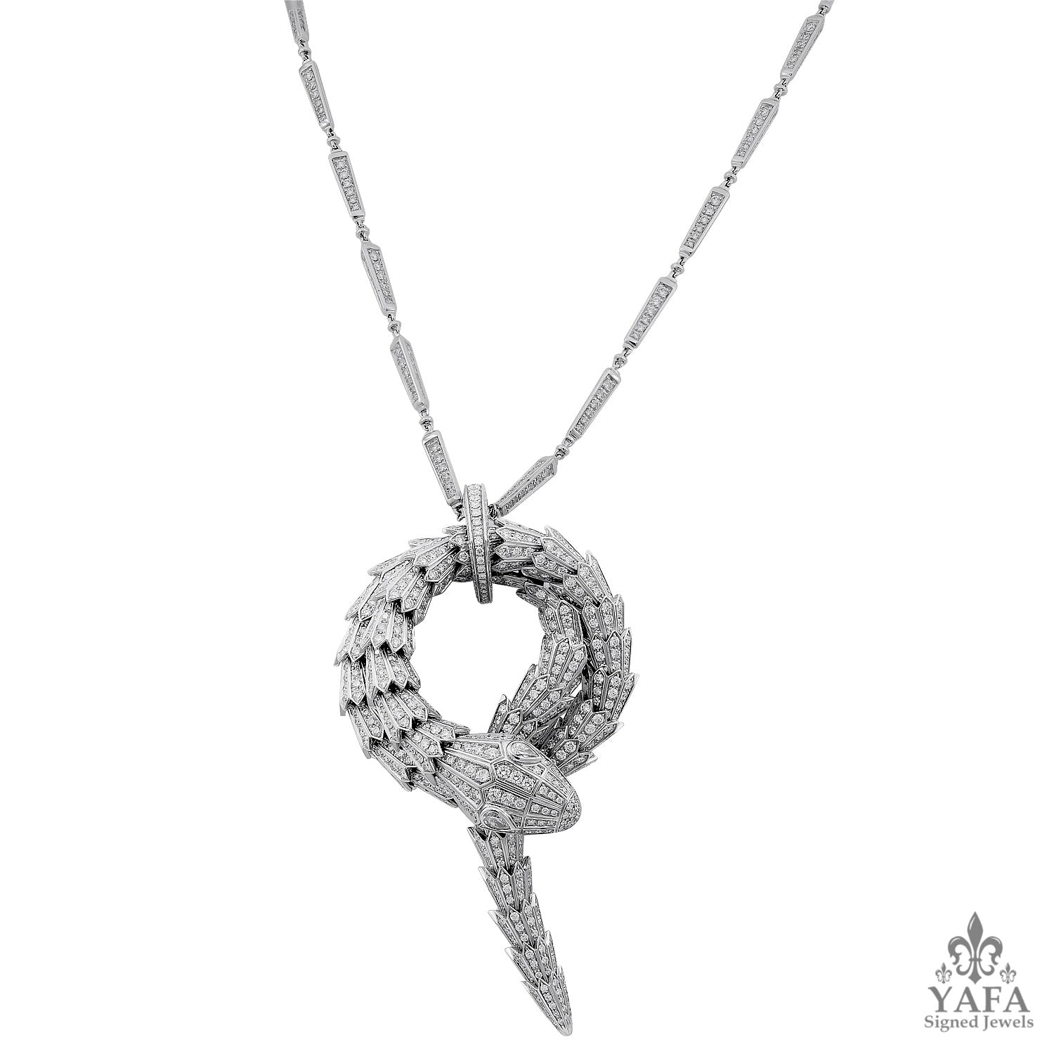 Bulgari serpenti hot sale diamond necklace