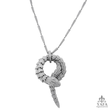 BULGARI Diamond Serpenti Pendant Necklace