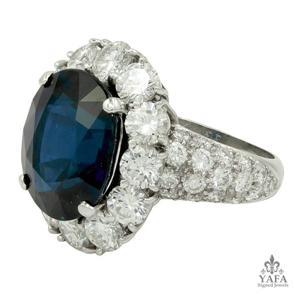 VAN CLEEF & ARPELS Oval-Shaped Sapphire, Diamond Ring