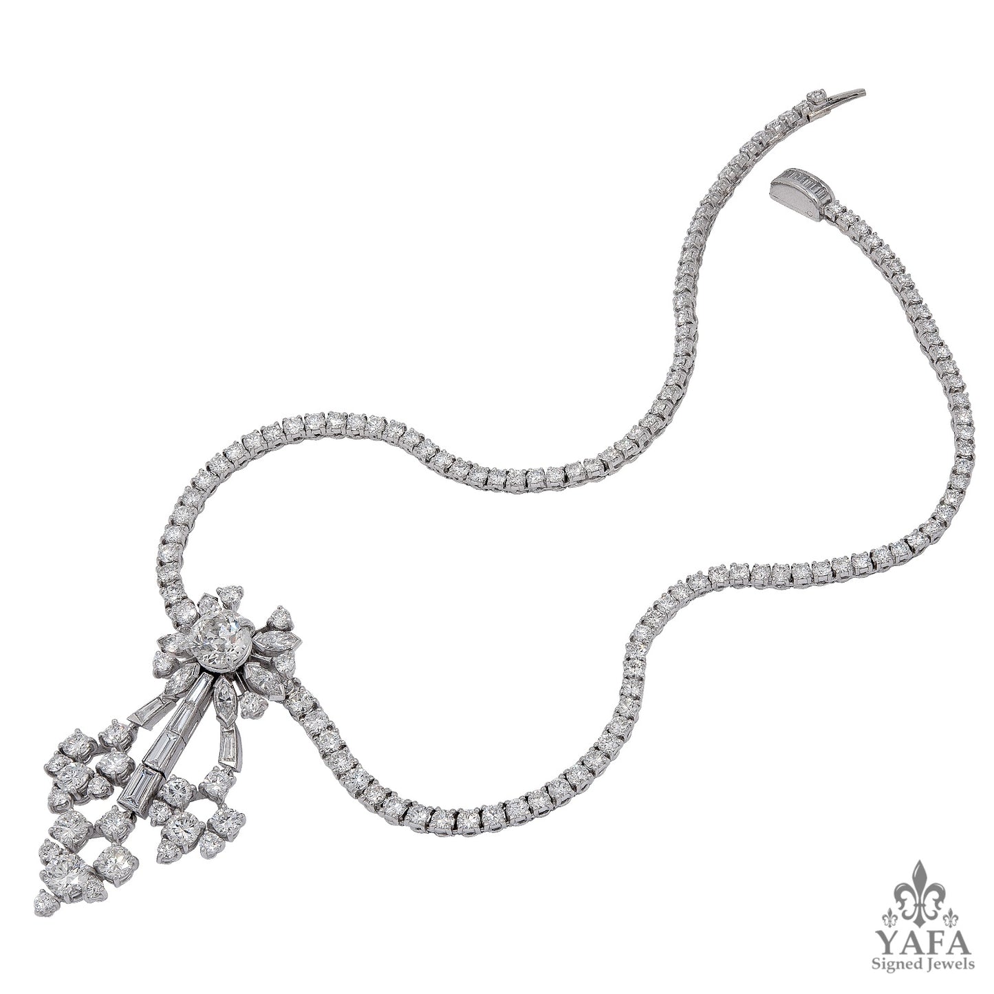 Vintage Diamond Platinum Necklace