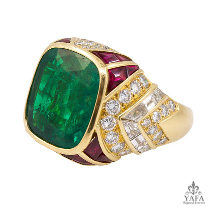 BULGARI Ruby Emerald Ring