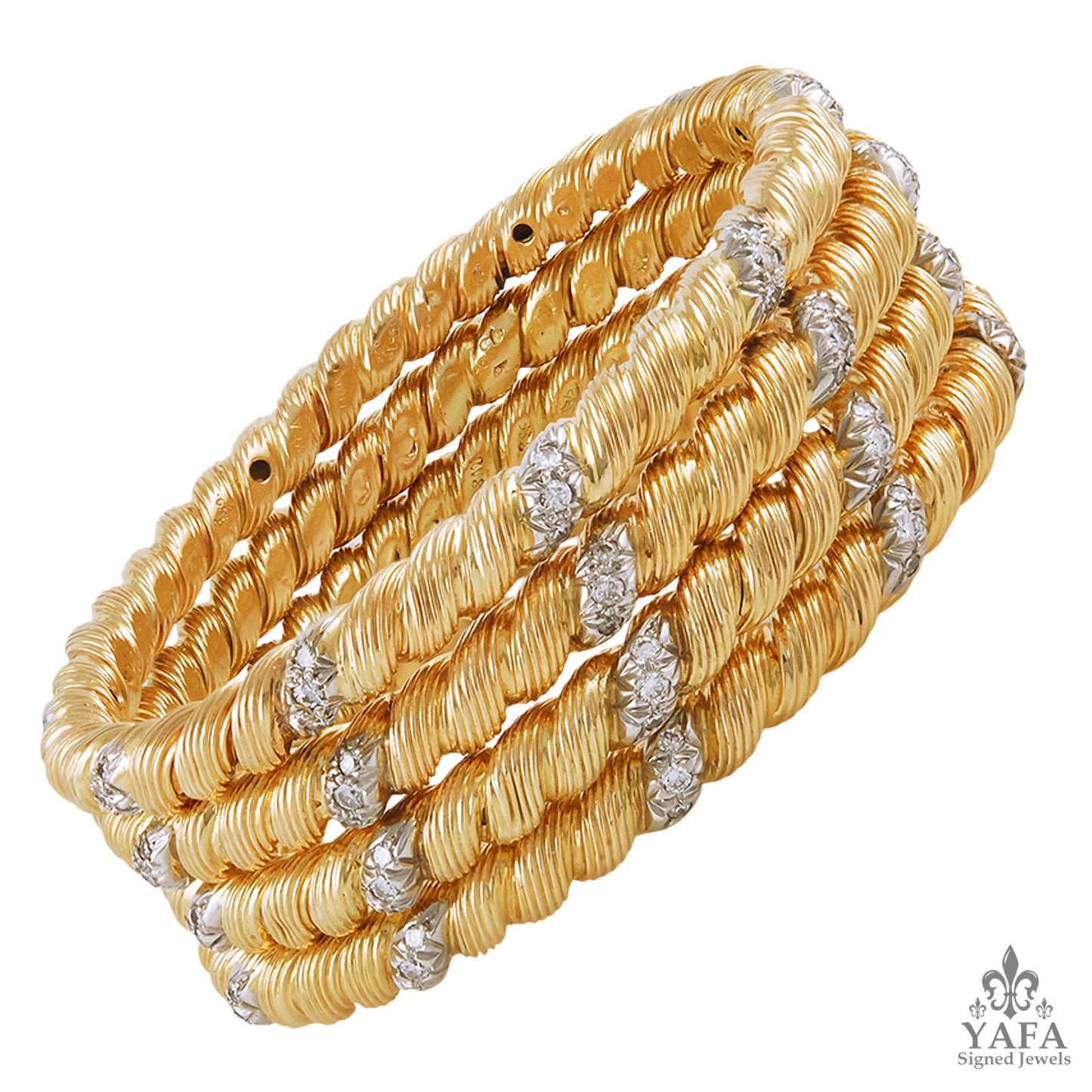 VAN CLEEF & ARPELS Diamond Four Bracelets