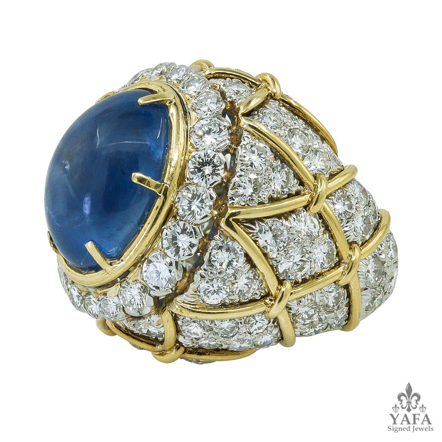 DAVID WEBB Diamond, Star Sapphire Ring