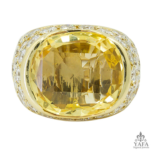 VAN CLEEF & ARPELS Diamond, Yellow Sapphire Ring