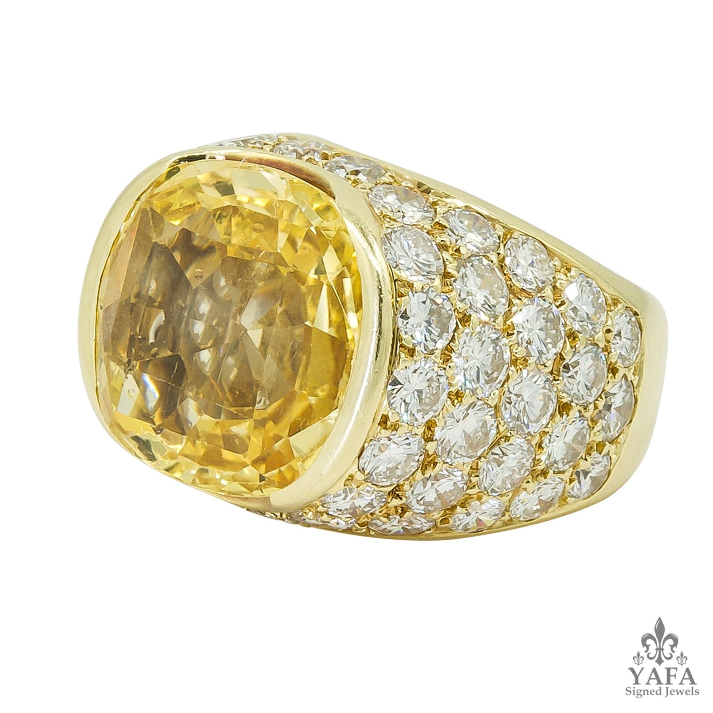 VAN CLEEF & ARPELS Diamond, Yellow Sapphire Ring