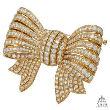 VAN CLEEF & ARPELS Diamond Bow Brooch