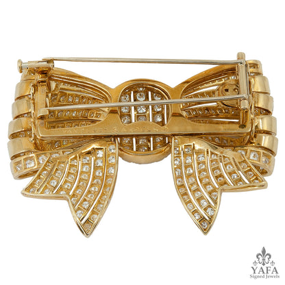 VAN CLEEF & ARPELS Diamond Bow Brooch