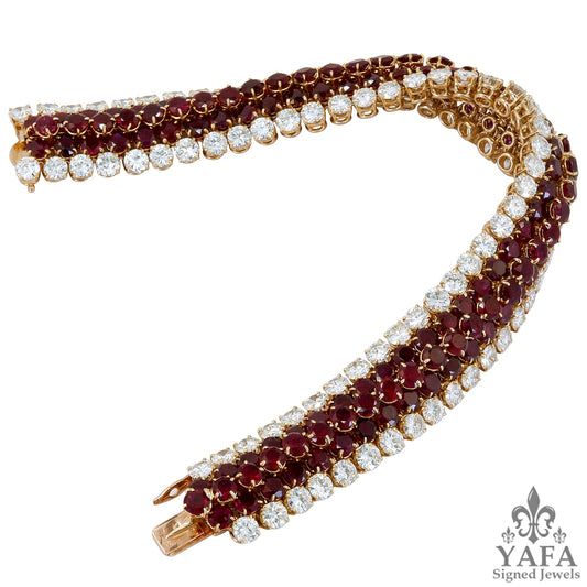 VAN CLEEF & ARPELS Ruby Diamond Bracelet