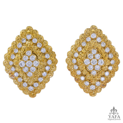 VAN CLEEF & ARPELS Lozenge Motifs Diamond Earrings