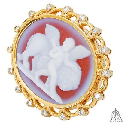 NARDI Love Conquers All Cameo Brooch