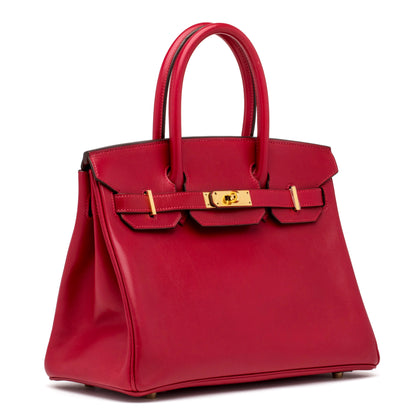 HERMES Rouge Birkin 30cm