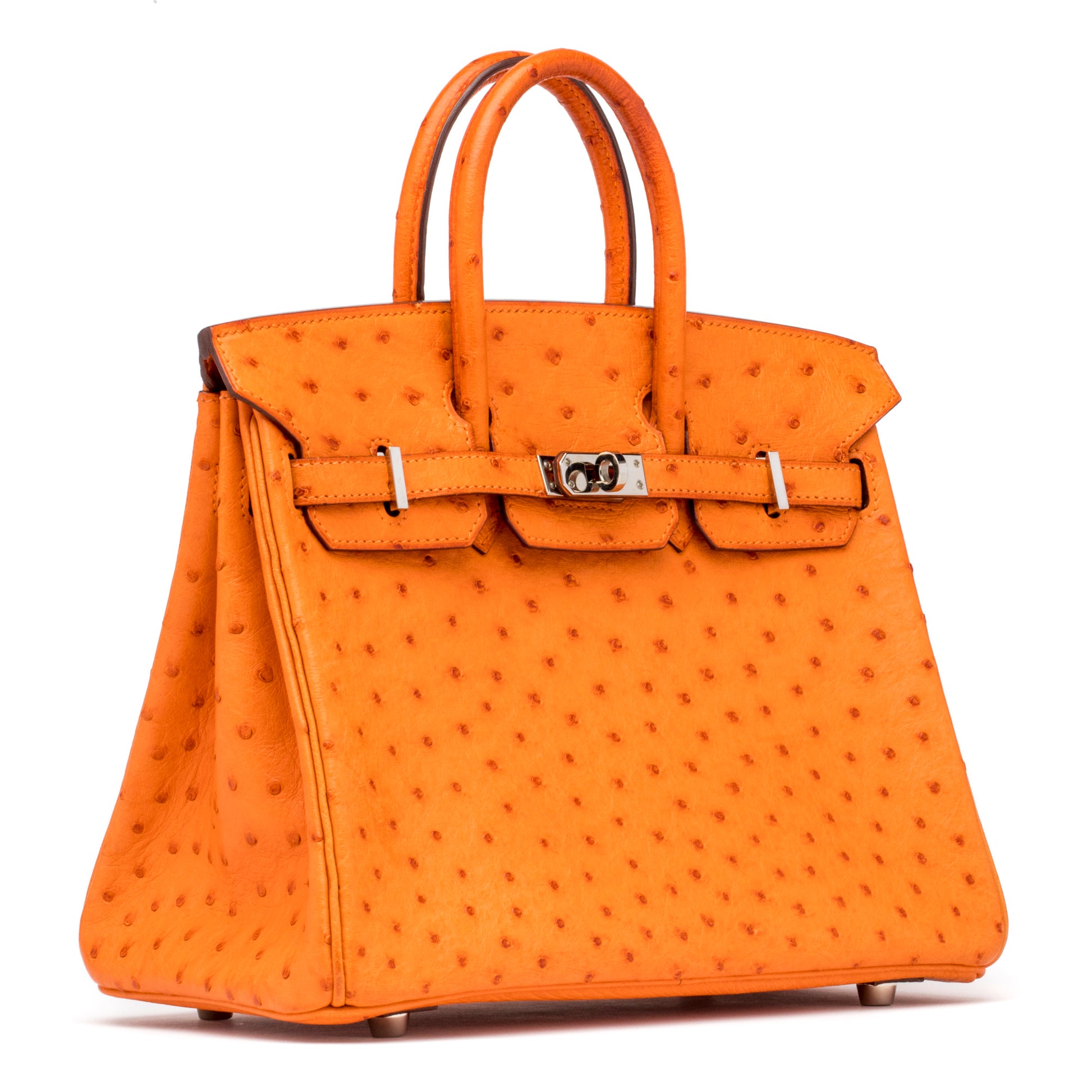 Birkin 25 ostrich handbag Hermès Red in Ostrich - 28841279