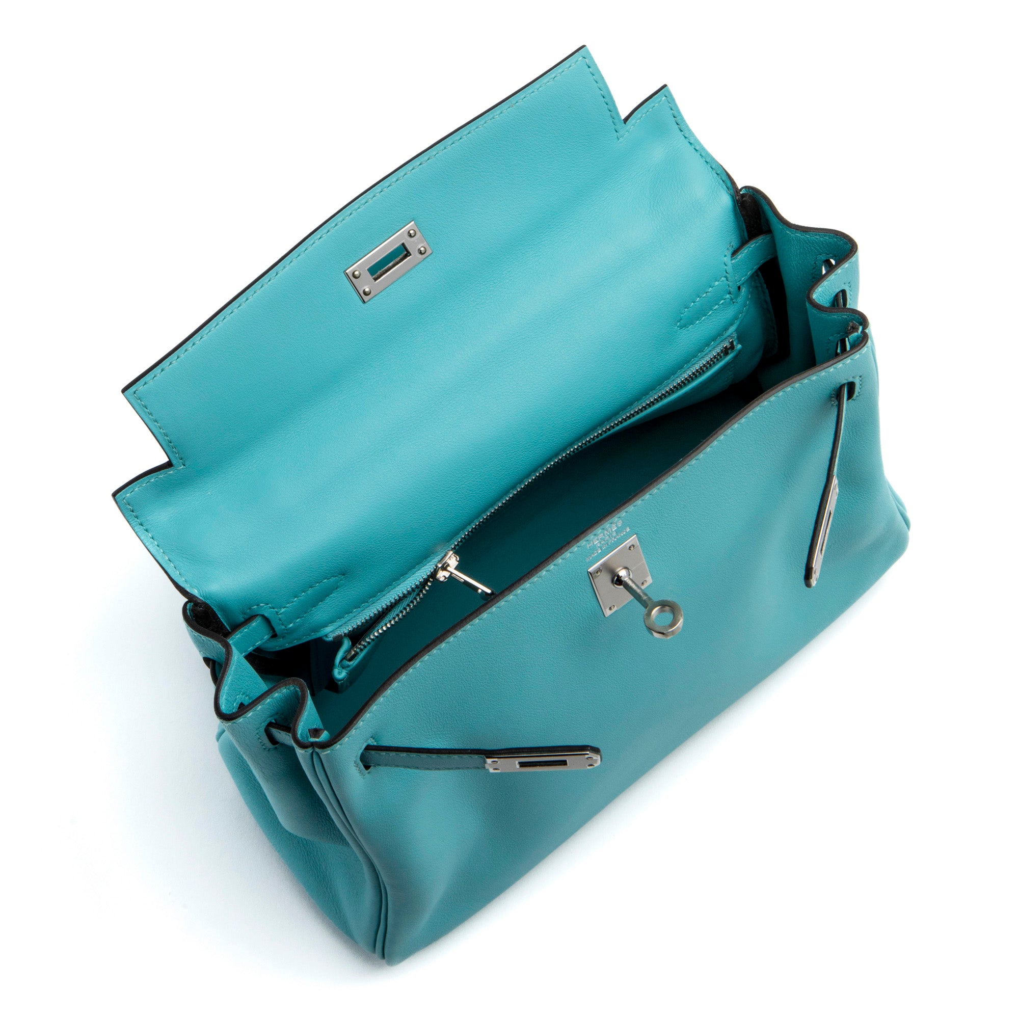 Blue hot sale hermes kelly